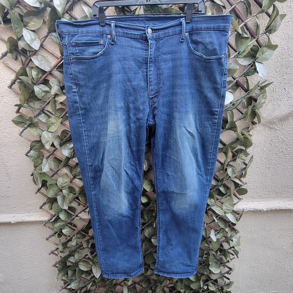 Levi’s 541 Jeans Mens Size 40x32 Dark Blue Worn Thrashed Look Actual 42x30